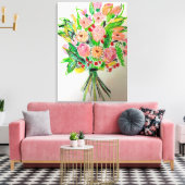 手で結んだ花束 キャンバスプリント (インサイチュ (リビング))