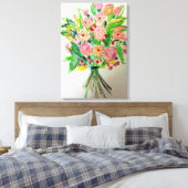 手で結んだ花束 キャンバスプリント (インサイチュ (寝室))