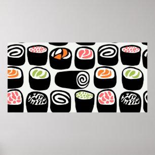 手で継絵を描ぎ目のない模様をV型アジア料理と一緒に作る ポスター