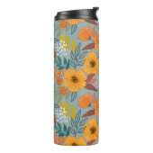 手で花をカラフル縫い目のない模様にする タンブラー (回転左)