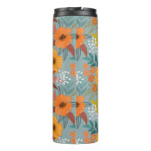 手で花をカラフル縫い目のない模様にする タンブラー (裏面)