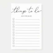 手で行う事を書いた ポストイット (正面)