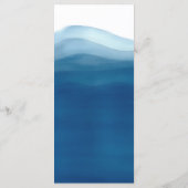 手で行う青い水グラデーション色の波 メニュー (裏面)