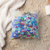 手で見た宝石の明るい花色彩の鮮やか咲き クッション (ブランケット)