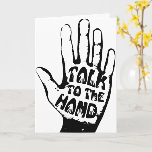 手で話す カード (黄色い花)