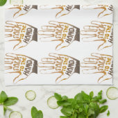 手で話す キッチンタオル (折り畳み)