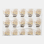 手で話す キッチンタオル (横)