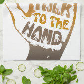 手で話す キッチンタオル (折り畳み)