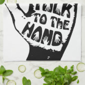 手で話す キッチンタオル (折り畳み)