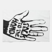 手で話す キッチンタオル (横)