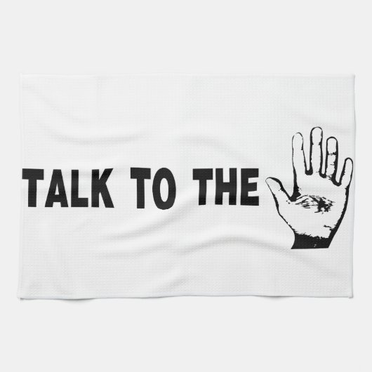 手で話す キッチンタオル (横)