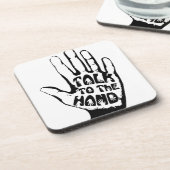 手で話す コースター (左側)