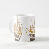 手で話す コーヒーマグカップ (正面左)