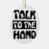 手で話す セラミックオーナメント (右)