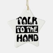 手で話す セラミックオーナメント (右)