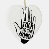 手で話す セラミックオーナメント (右)