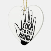 手で話す セラミックオーナメント (左)