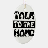手で話す セラミックオーナメント (右)
