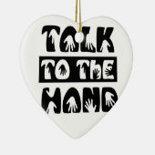 手で話す セラミックオーナメント (右)