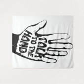 手で話す タペストリー (正面(横))