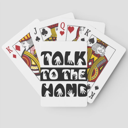 手で話す トランプ (裏面)