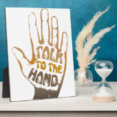 手で話す フォトプラーク (側面)