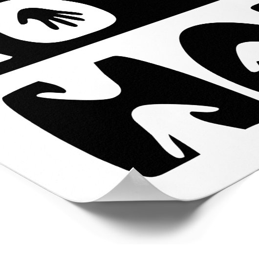 手で話す ポスター (角)