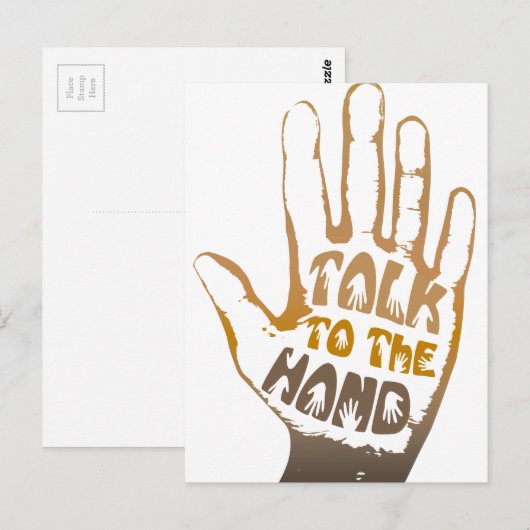 手で話す ポストカード (正面/裏面)