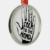 手で話す メタルオーナメント (右)