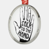 手で話す メタルオーナメント (左)