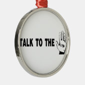 手で話す メタルオーナメント (右)