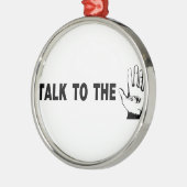 手で話す メタルオーナメント (左)