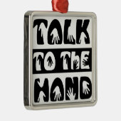 手で話す メタルオーナメント (右)