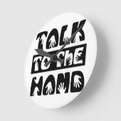 手で話す ラウンド壁時計 (傾斜)