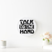 手で話す ラウンド壁時計 (ホーム)