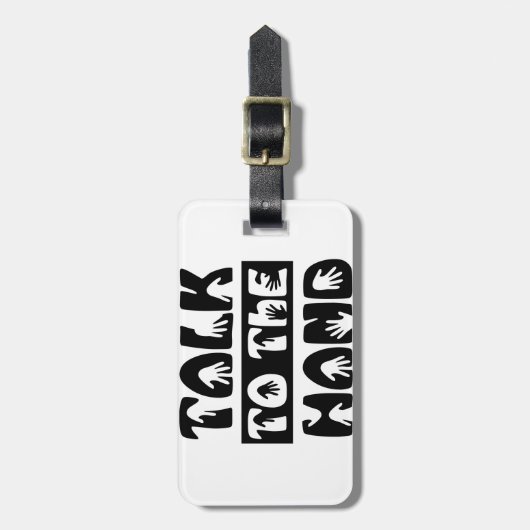 手で話す ラゲッジタグ (正面縦)