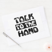 手で話す 長方形シール (封筒)