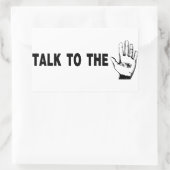 手で話す 長方形シール (バッグ)