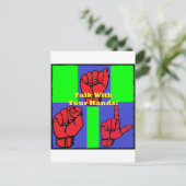 手で話せ！ ポストカード (スタンド正面)