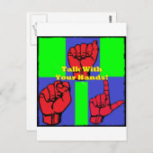 手で話せ！ ポストカード (正面/裏面)