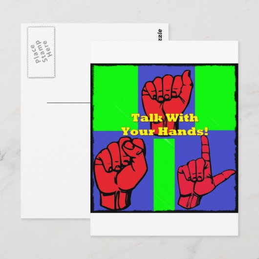 手で話せ！ ポストカード (正面/裏面)