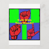 手で話せ! ポストカード (正面)