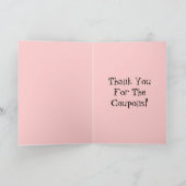 手で貯金のギフトで幸せな倹約女のお金 サンキューカード (内部)