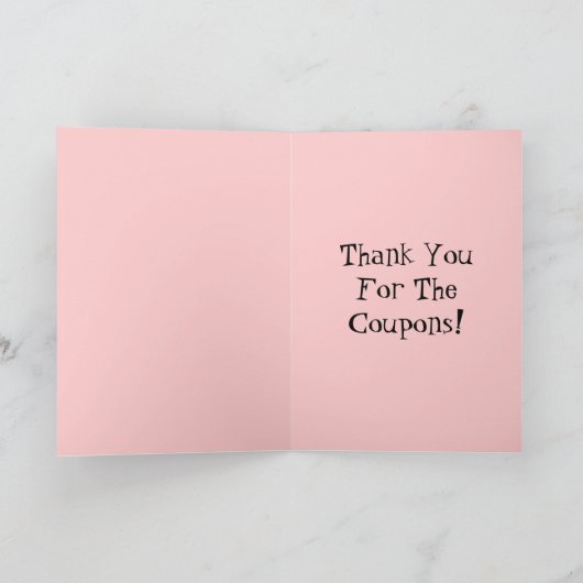 手で貯金のギフトで幸せな倹約女のお金 サンキューカード (内部)