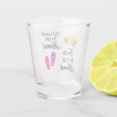 手で飲み、砂の中の足指 ショットグラス (裏面)