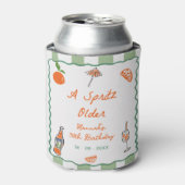 手でSpritzの古い誕生日パーティーを描いた 缶クーラー (缶正面)