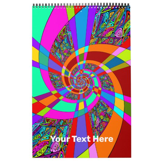 手とデジタル絵を描パターンのアート3 - DIY カレンダー (カバー)