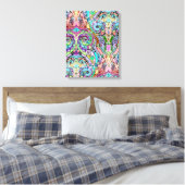 手とデジタル絵を描パターン10 キャンバスプリント (インサイチュ (寝室))