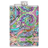 手とデジタル絵を描パターン10 フラスク (正面)