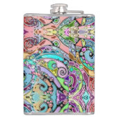 手とデジタル絵を描パターン10 フラスク (裏面)